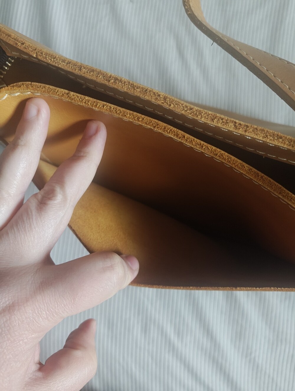 Portland Leather Goods Triangle Bag In Mango - Picture 5 of 8